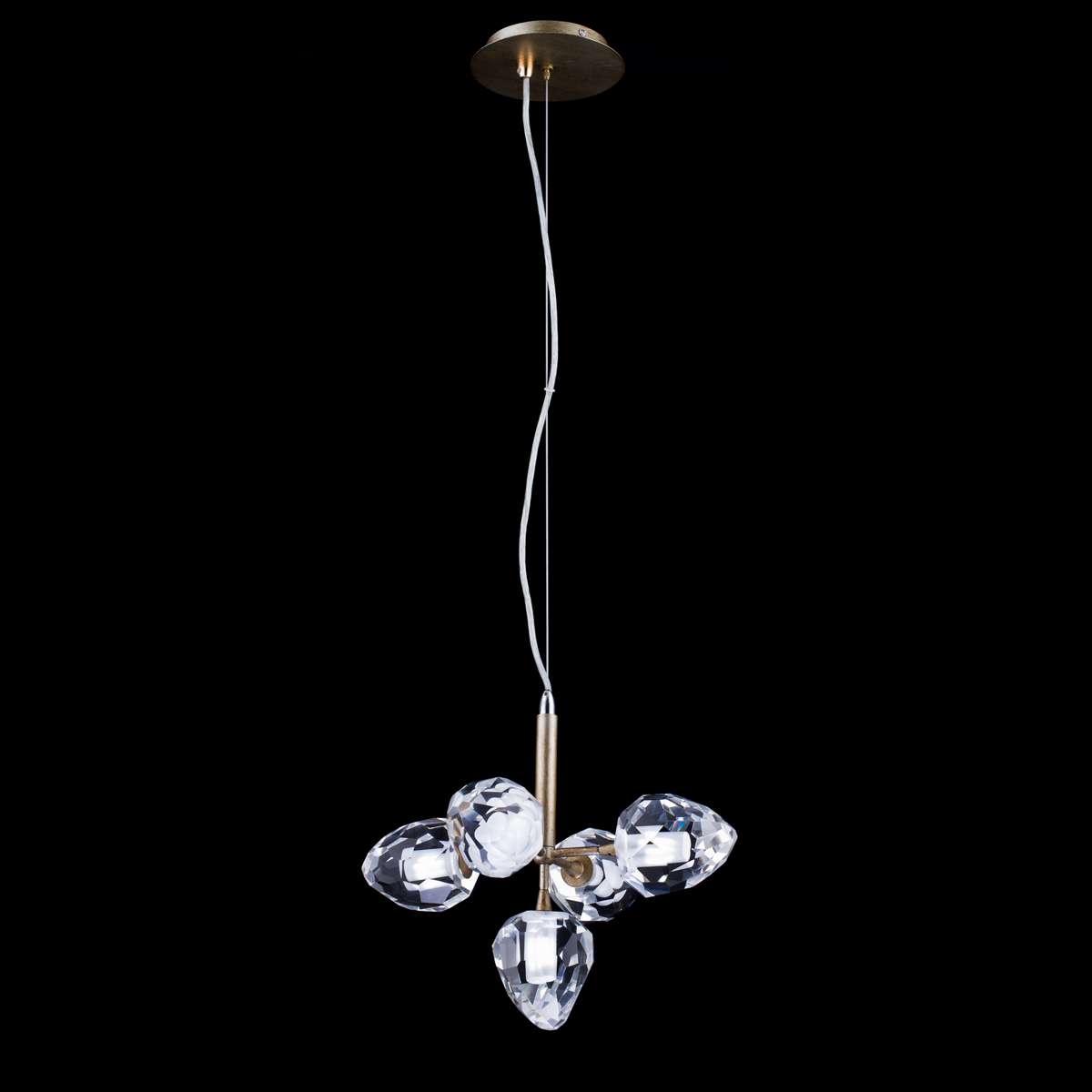 подвесная люстра delight collection on the rocks p68038m-5 gold