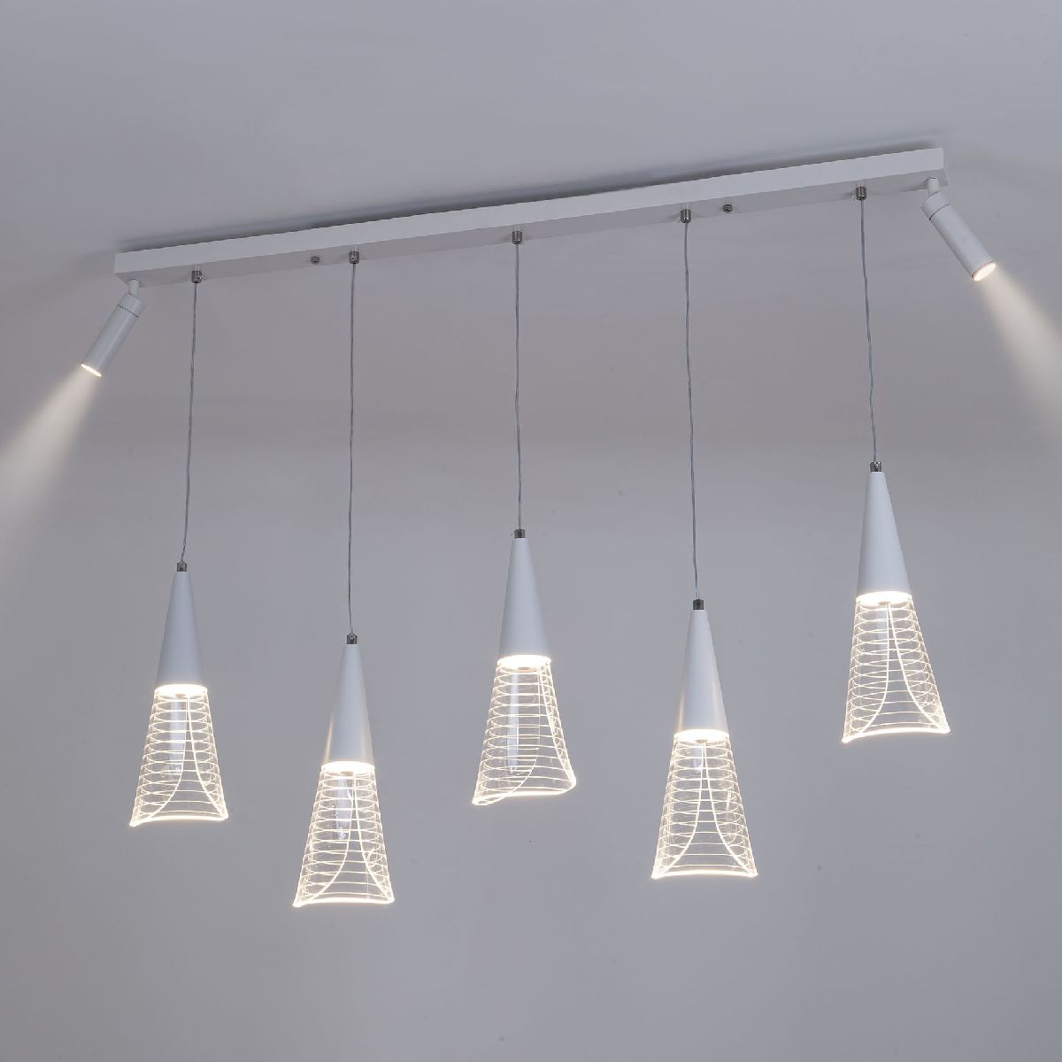 подвесная люстра led4u l7105-7 wт