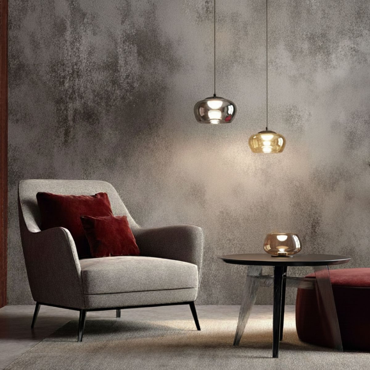 настольная лампа denkirs floa dk6747-bk+am