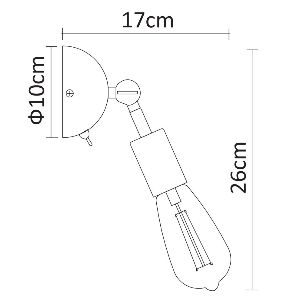спот arte lamp a9190ap-1bk