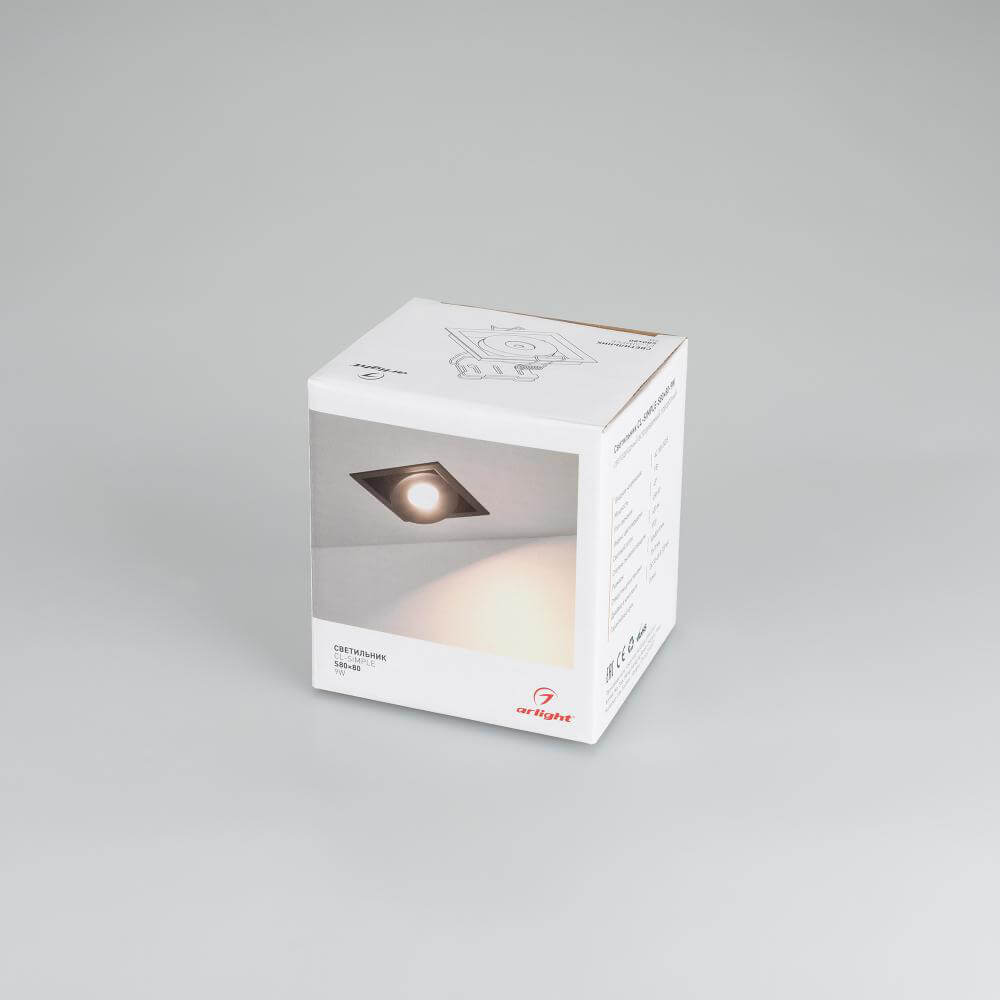 встраиваемый светодиодный светильник arlight cl-simple-s80x80-9w day4000 028148