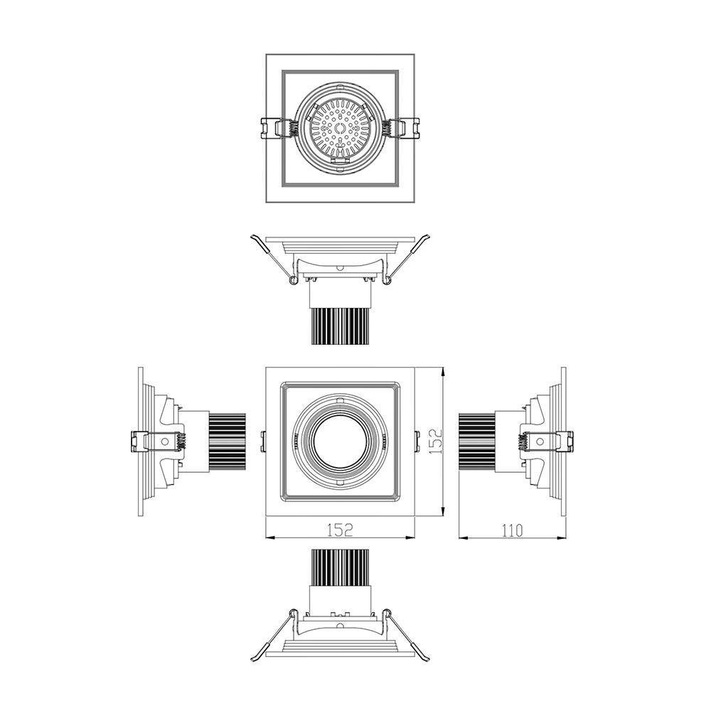 встраиваемый светильник эра skd-11-36-40k-w20 б0049749