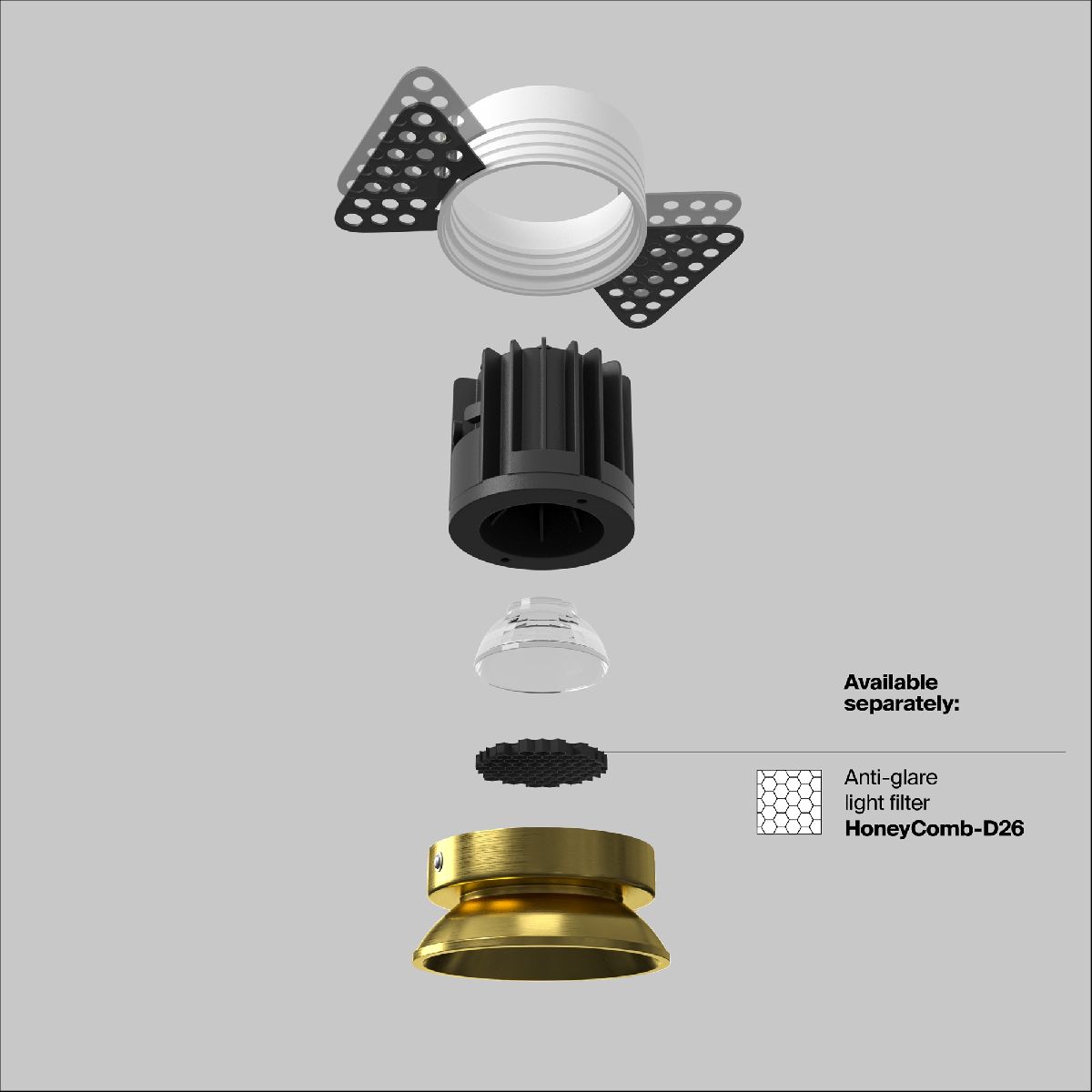 встраиваемый светильник maytoni round dl058-12w3k-trs-bs