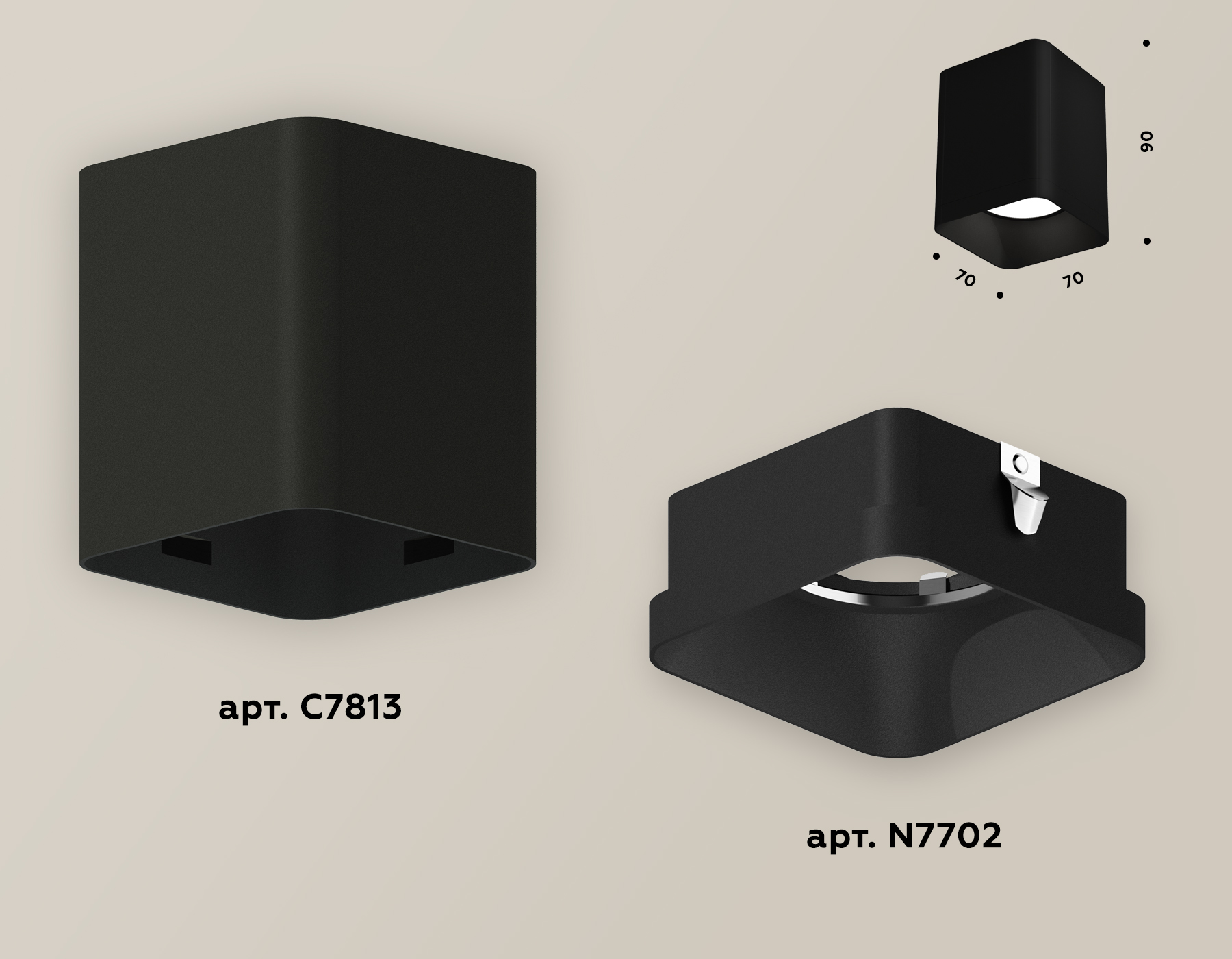 накладной светильник ambrella light techno xs7813002 (c7813, n7702)