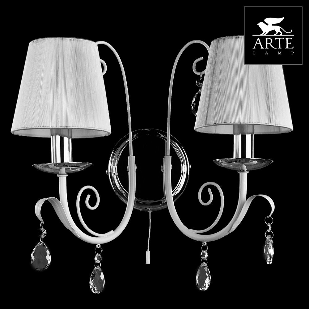 бра arte lamp romana snow a1743ap-2wh