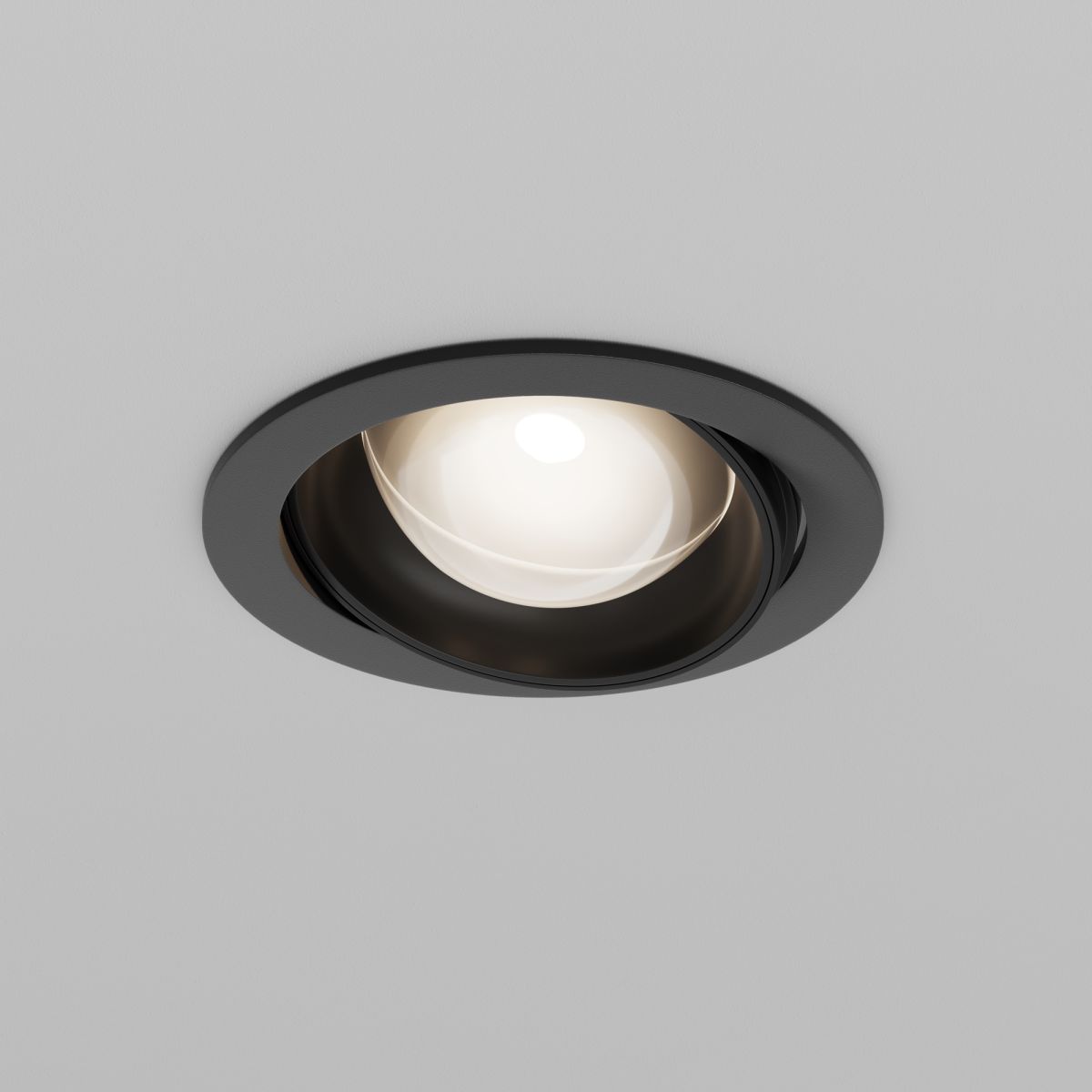 встраиваемый светильник maytoni lens dl105-12w4k-b