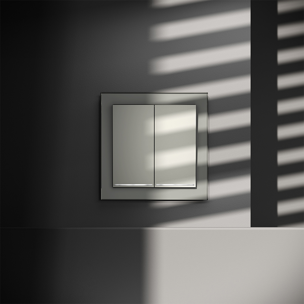 выключатель двухклавишный с подсветкой voltum s70 vls020205