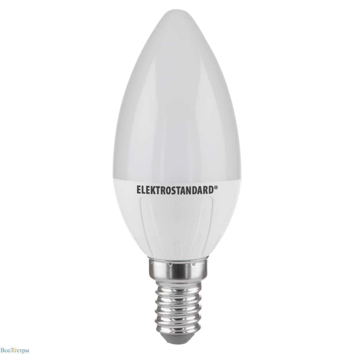 лампа светодиодная elektrostandard e14 6w 6500k матовая a049162