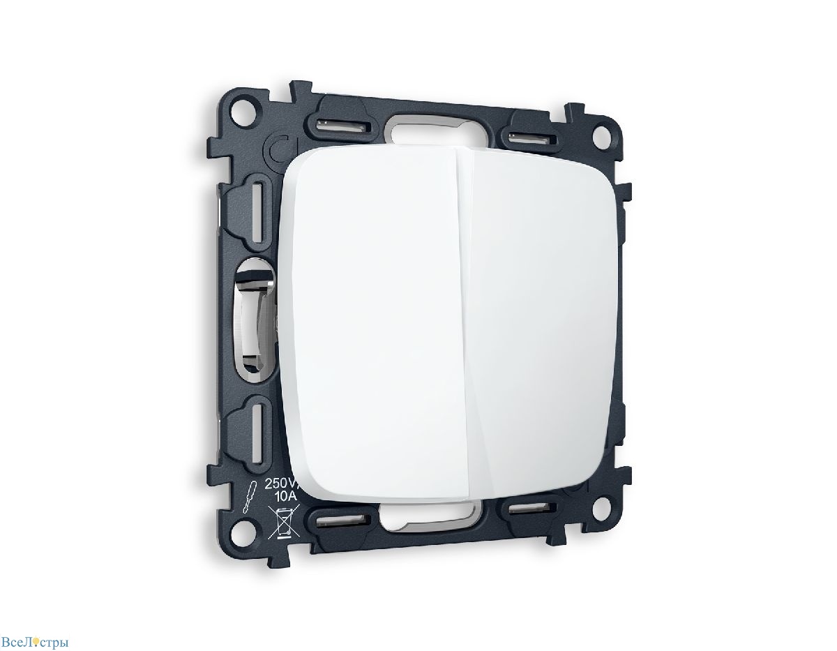 комплект механизма 2-кл выключателя ambrella volt omega mo123010