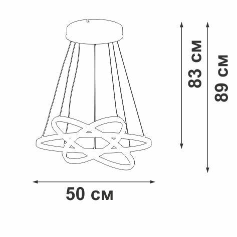 подвесная люстра vitaluce v2515dt-0/3s
