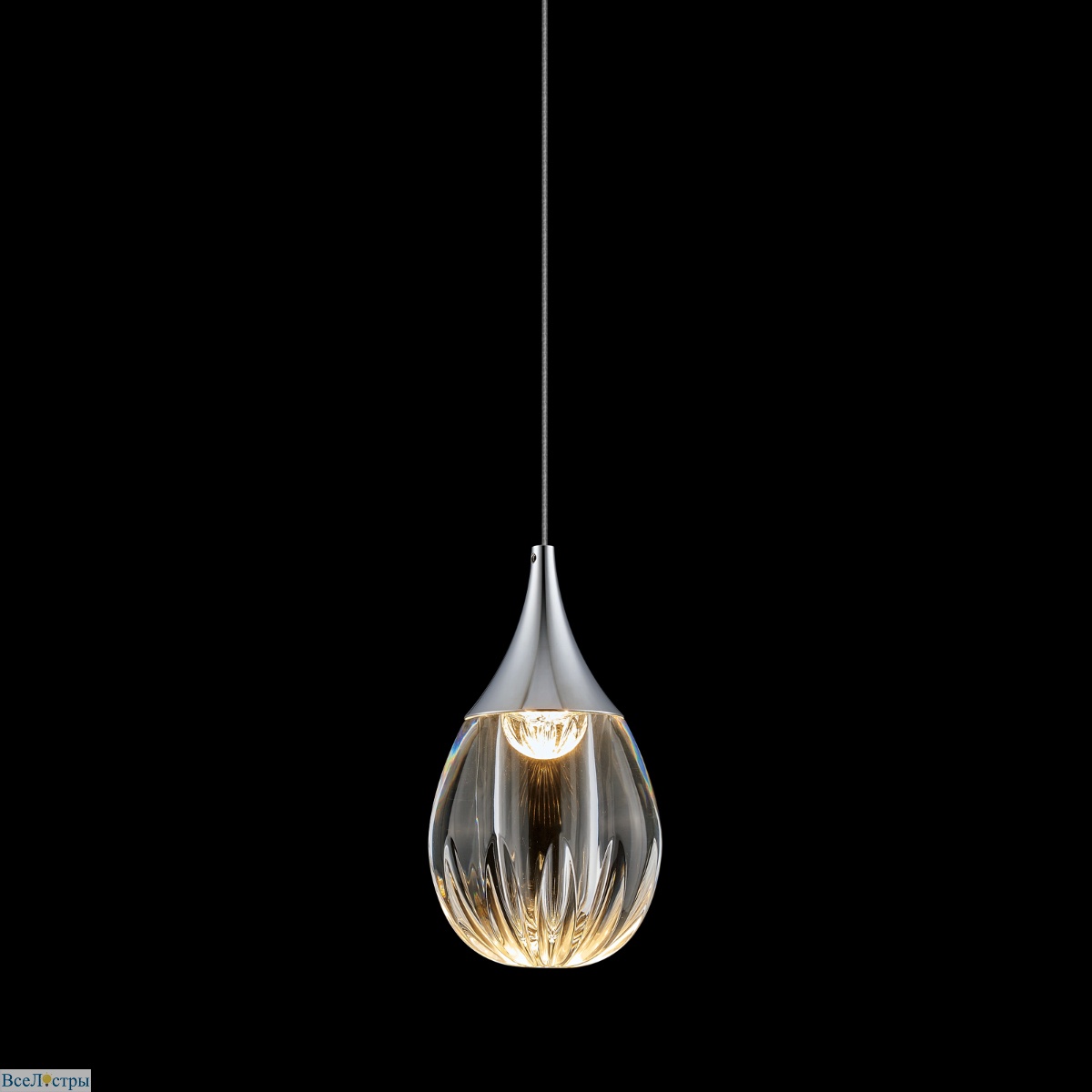 подвесной светильник delight collection stilla md24001004-1a chrome/clear