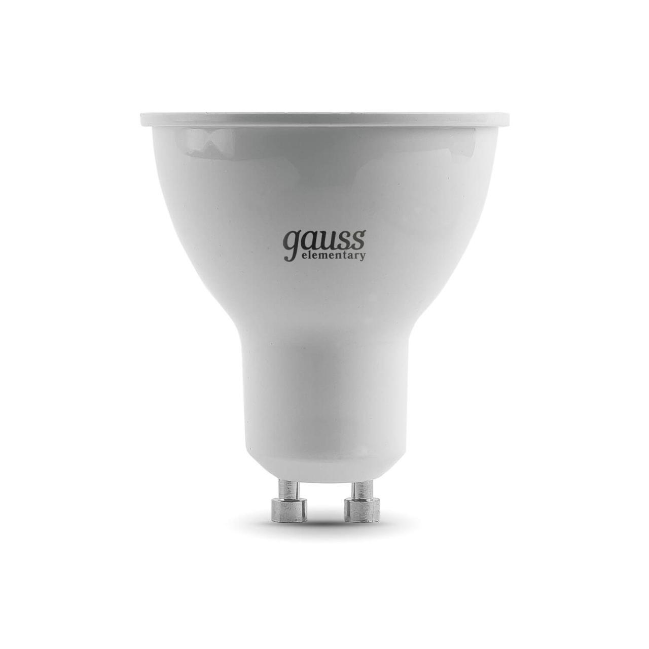 лампа светодиодная gauss gu10 11w 6500k матовая 13631