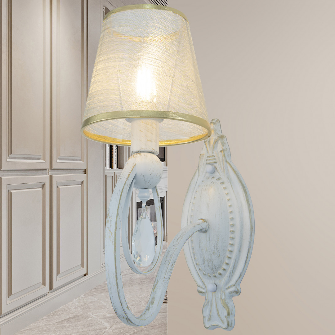 бра arte milano 347203/1w wt+g