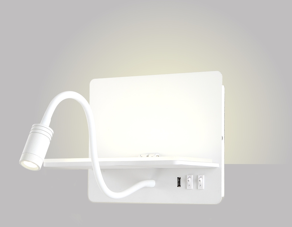 бра crystal lux duo ap9w led wh