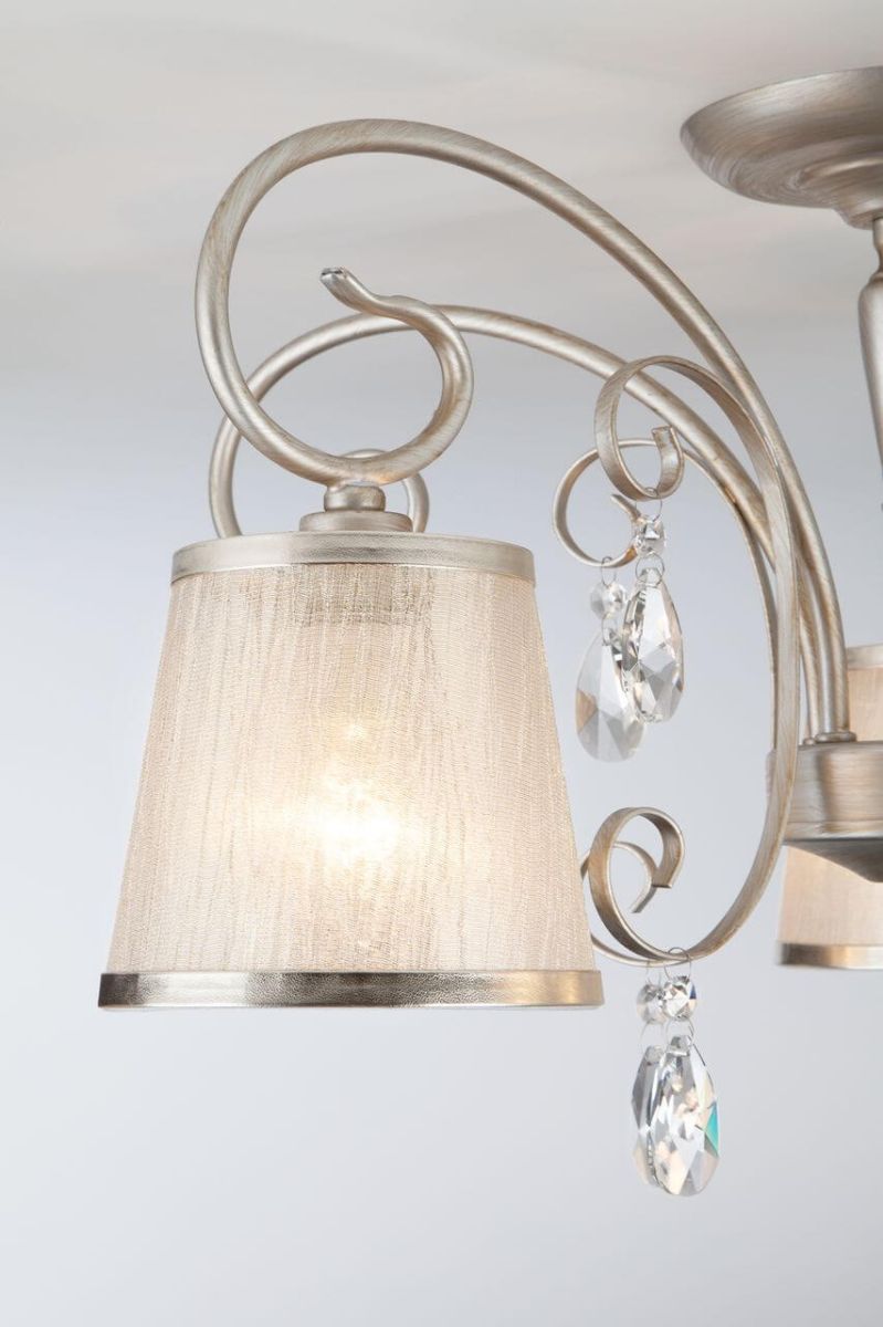 потолочная люстра eurosvet liona 60065/5 серебро