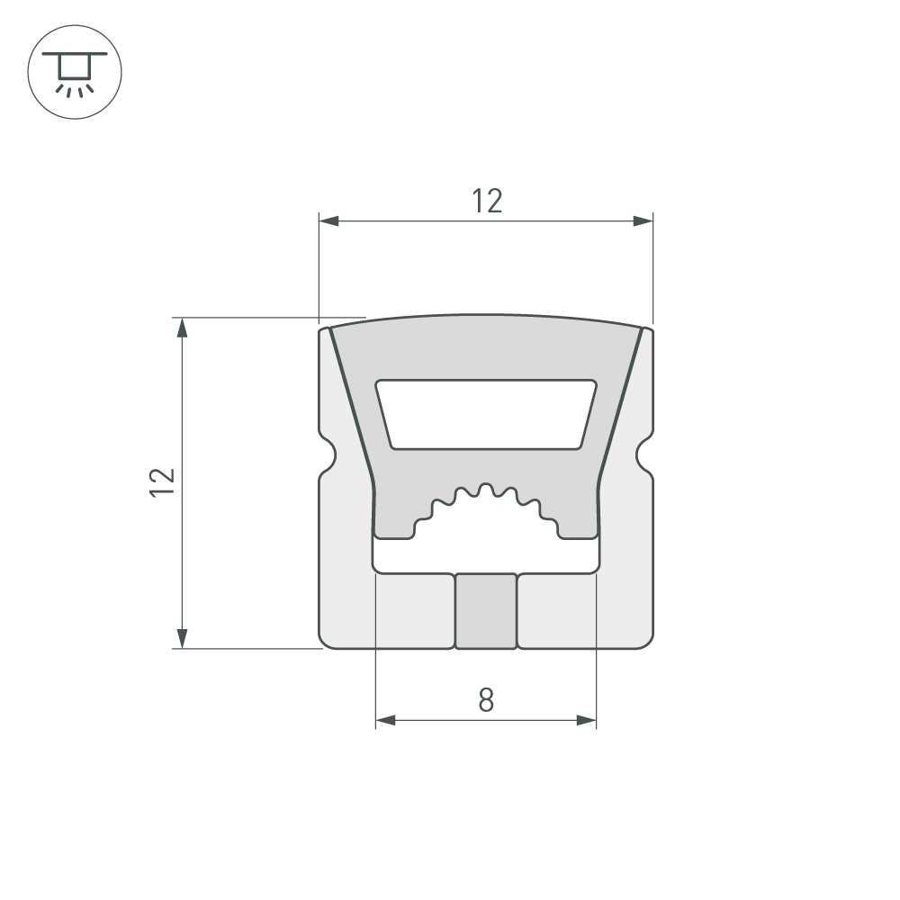 профиль arlight wph-flex-1212-top-s8-20m white 041091