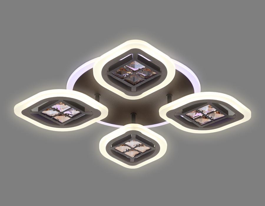 потолочная светодиодная люстра ambrella light acrylica ice fa281