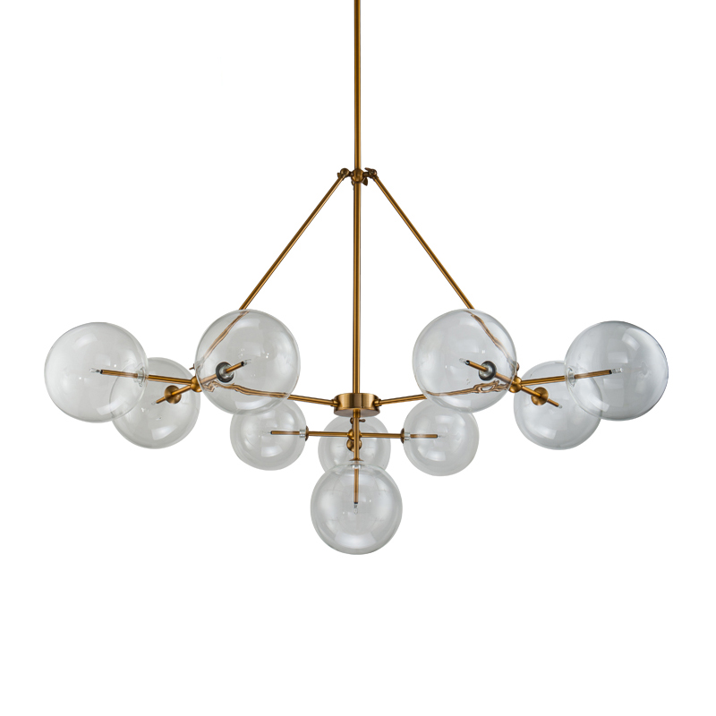 люстра на штанге delight collection globe mobile kg0965p-10b brass