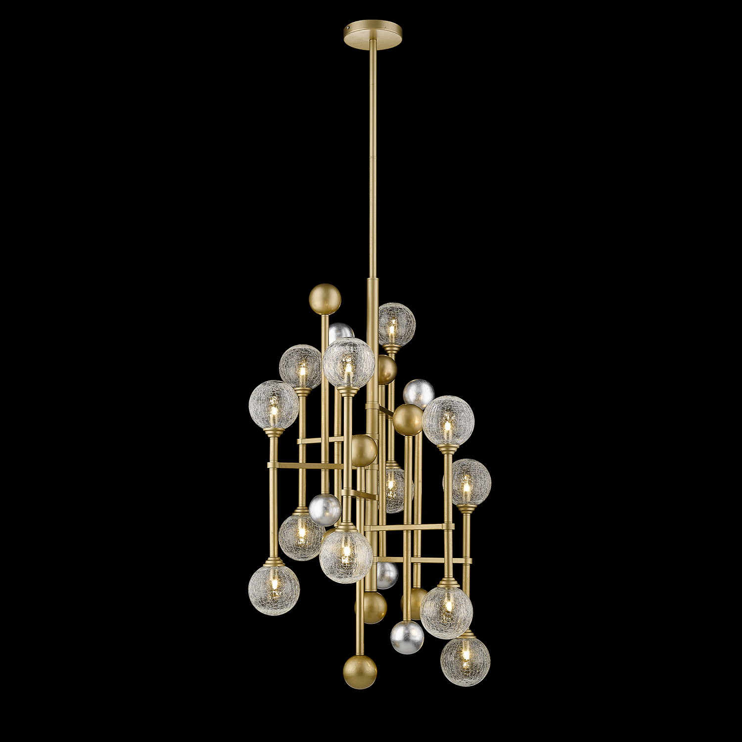 люстра на штанге delight collection fluxus p68084-12 gold