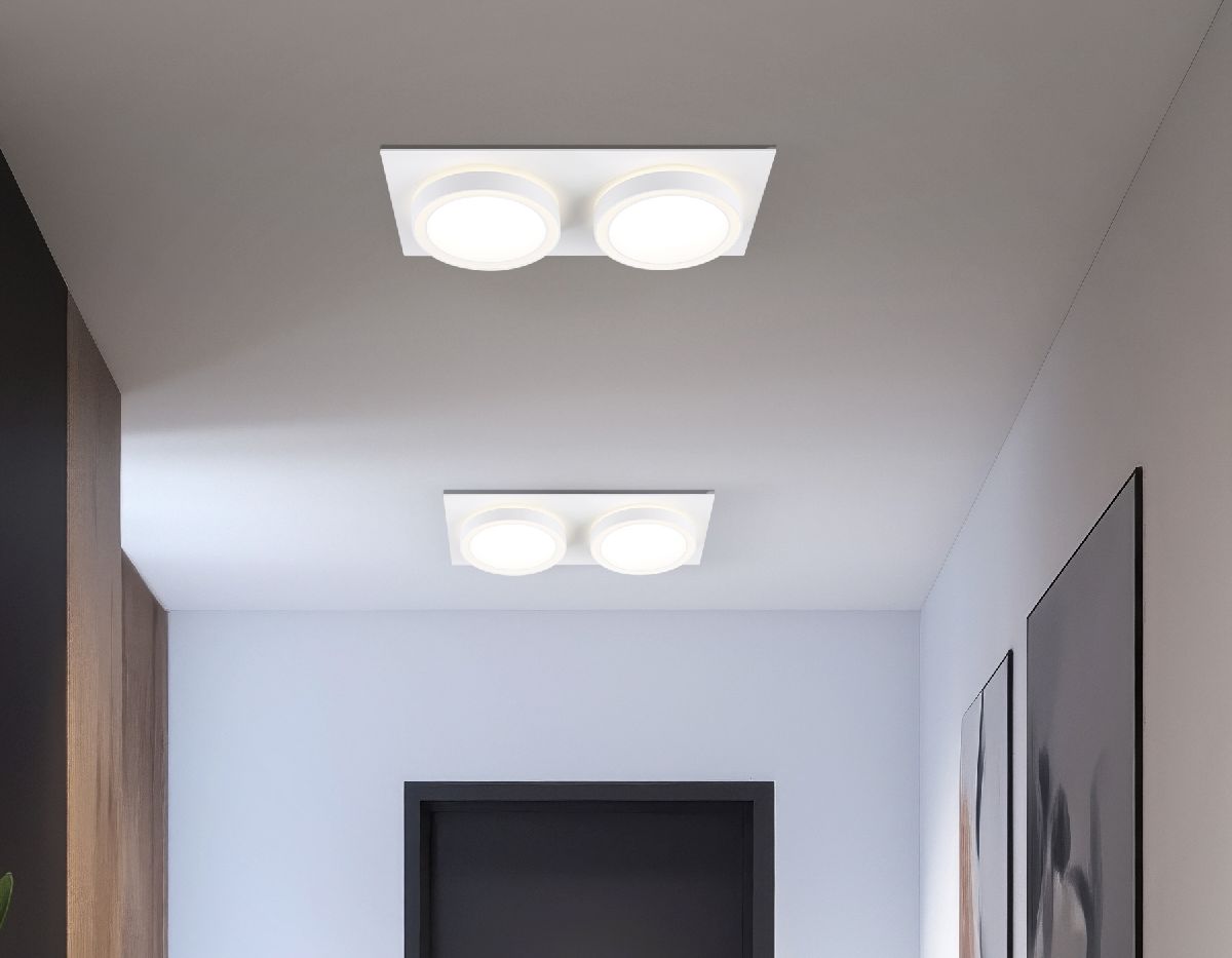 встраиваемый светильник ambrella light gx53 acrylic tech techno spot tn52423