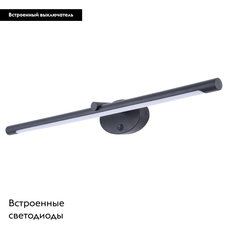 подсветка для картин arte lamp ronnie a8027ap-1bk