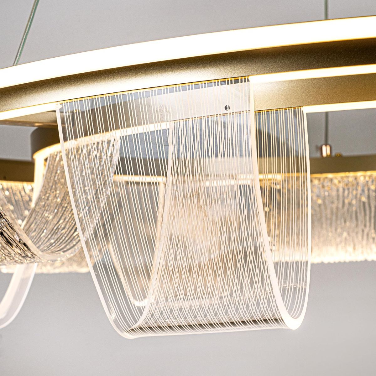 подвесная люстра led4u l7706-800 gd