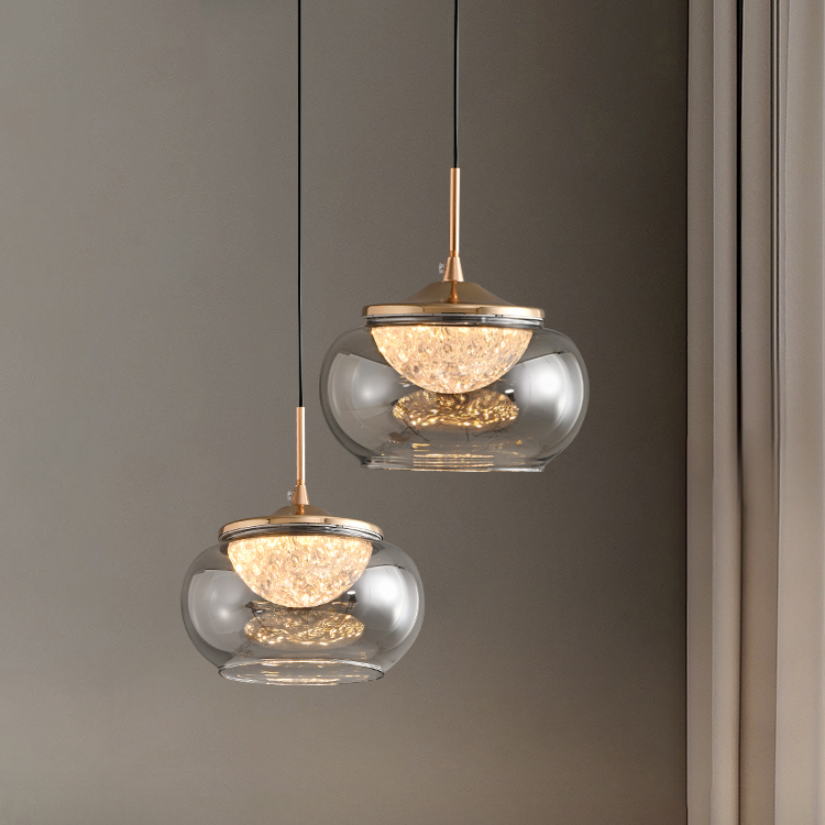 подвесной светильник delight collection mt9128-1h gold/smoke
