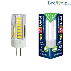 LED-JC-220/5W/4000K/G4/CL GLZ09TR картон