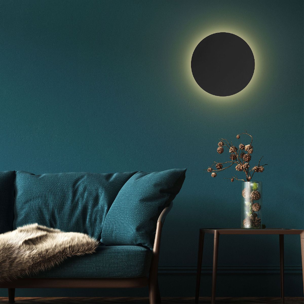 настенный светильник tk lighting 6014 luna black a065358