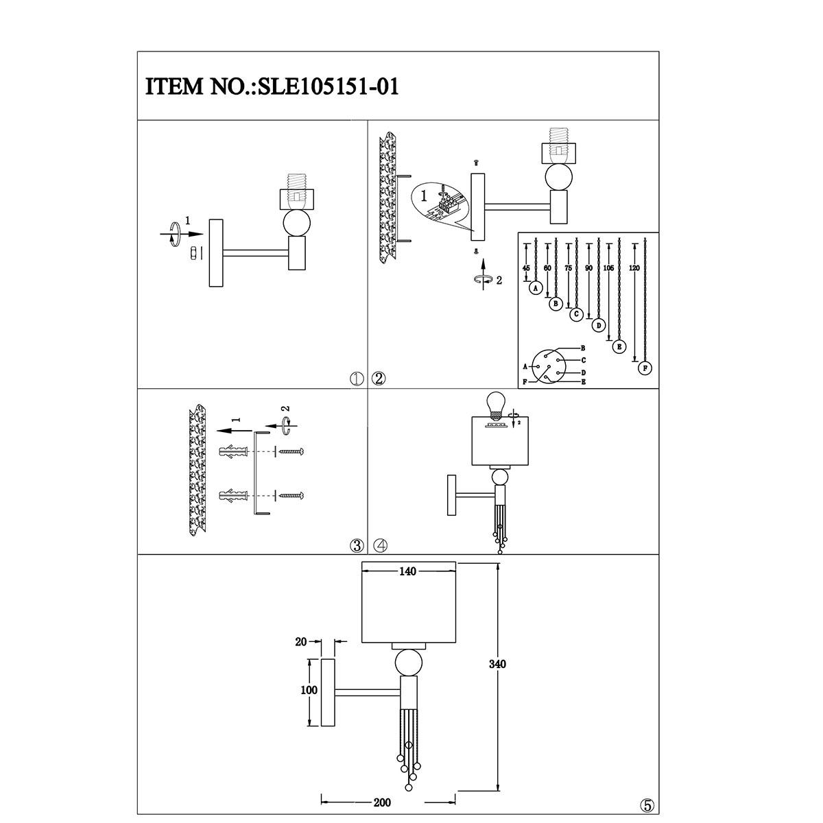 бра evoluce primma sle105151-01