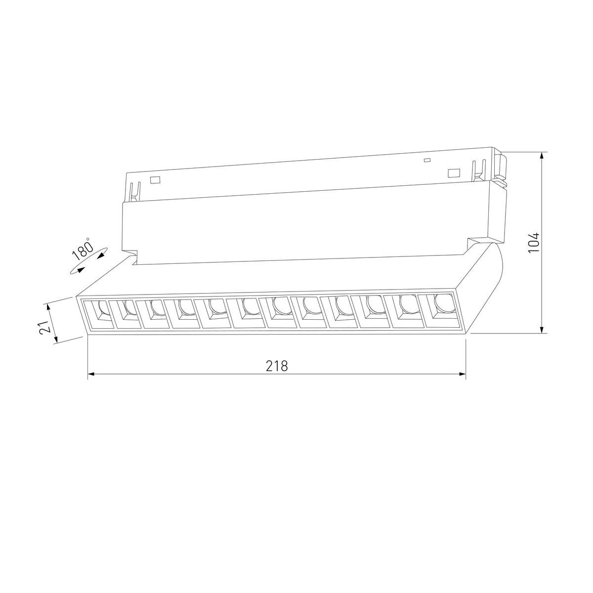 трековый светодиодный светильник elektrostandard slim magnetic 85195/01 a066587