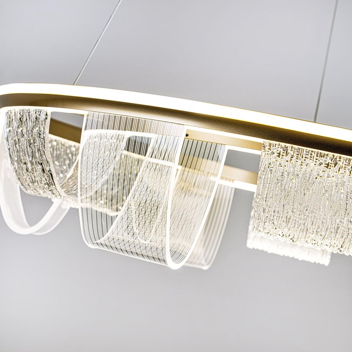 подвесная люстра led4u l7706-800 gd