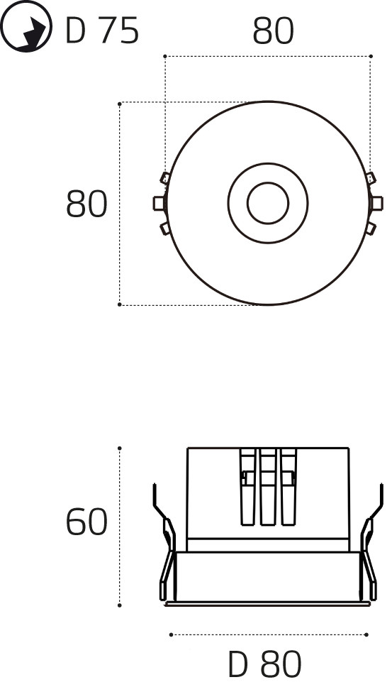 встраиваемый влагозащищенный светильник italline it014-0208 gold
