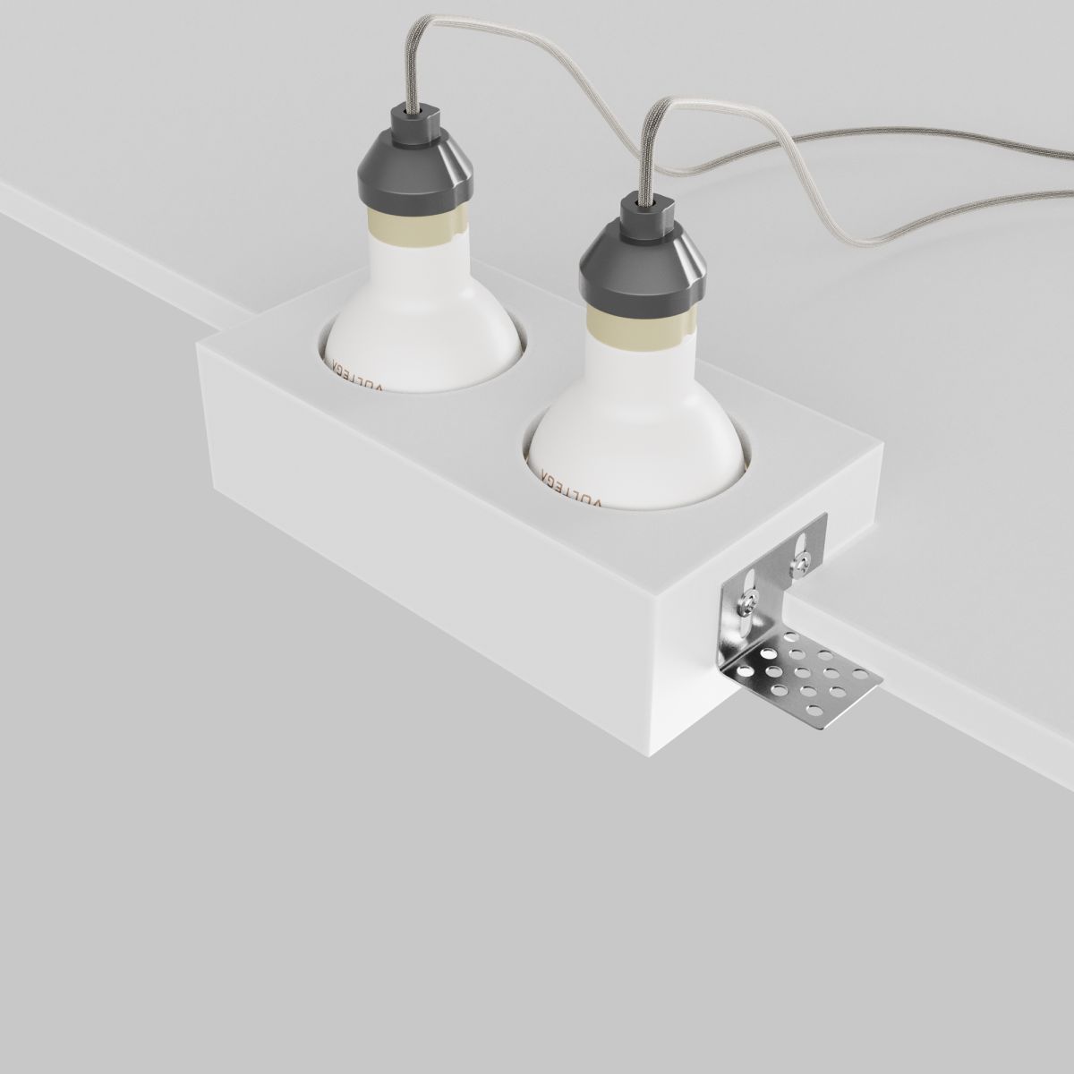 встраиваемый светильник maytoni technical gyps modern dl131-gu10-02-w