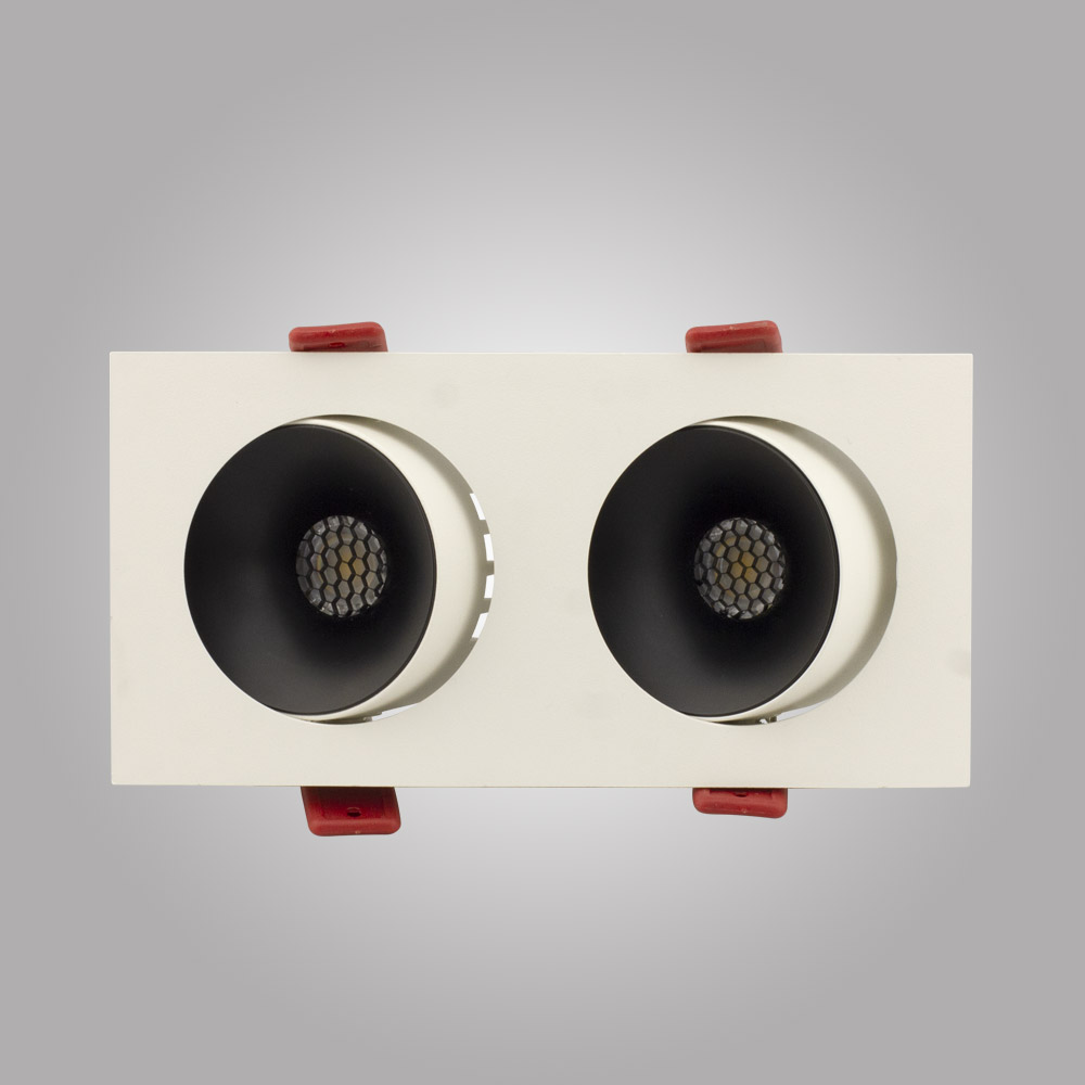 встраиваемый светильник am group am480-2 bk+wh 15,4w