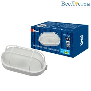UWL-O02 100W/E27 IP54 WHITE Овал/Решетка