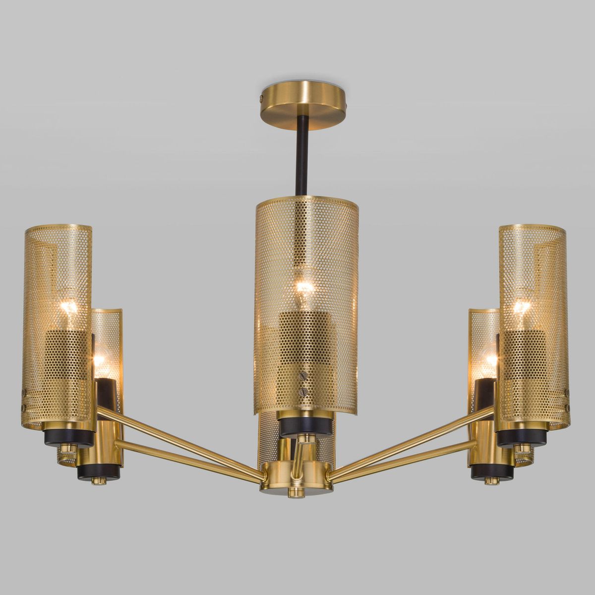 люстра на штанге eurosvet grino 70139/6 латунь