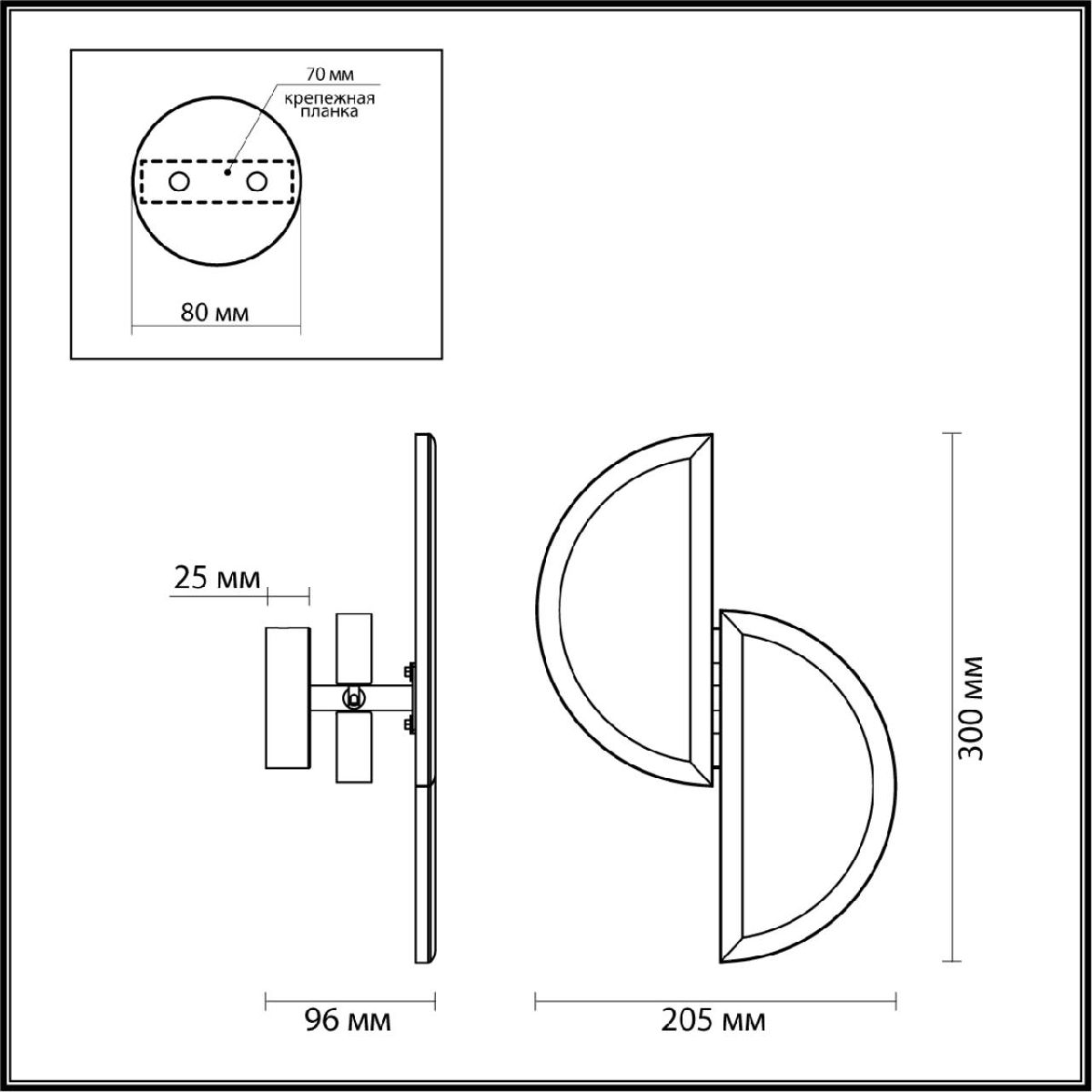настенный светильник odeon light toscana 5448/2w