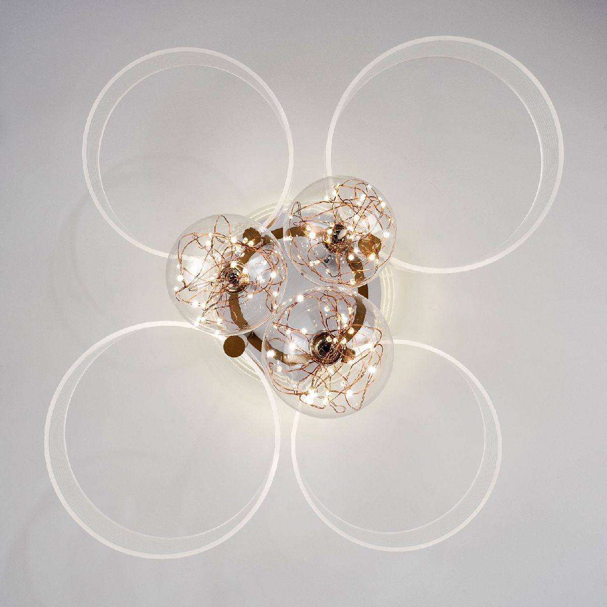 потолочная люстра led4u l1040-750 wt