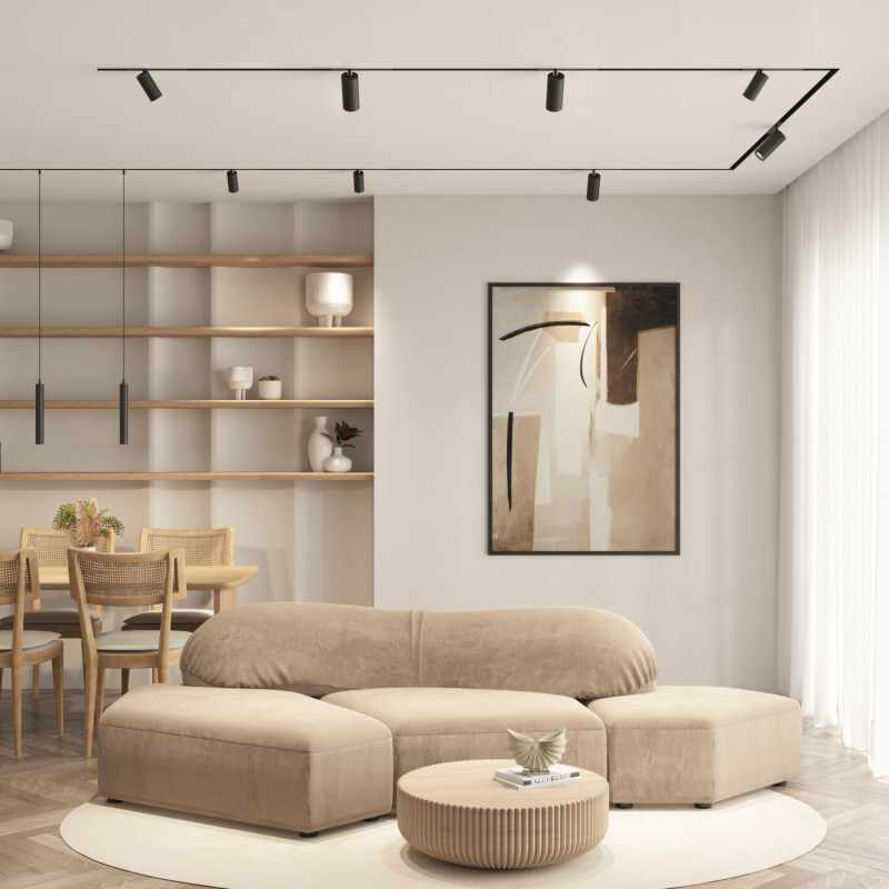 трековый однофазный светильник denkirs simple spot dk8210-bk