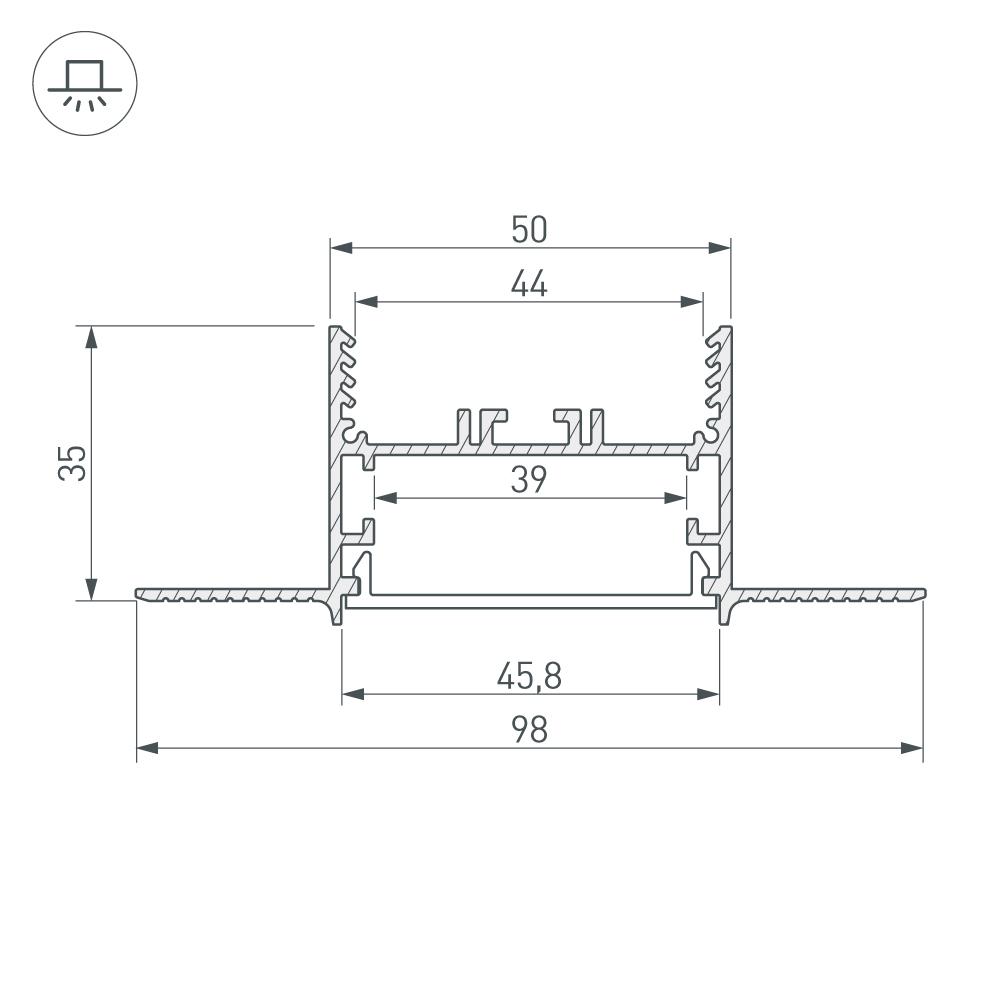 соединитель профиля arlight sl-linia 030105