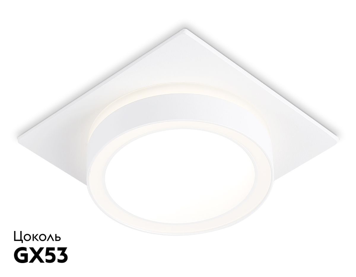 встраиваемый светильник ambrella light gx53 acrylic tech techno spot tn52421