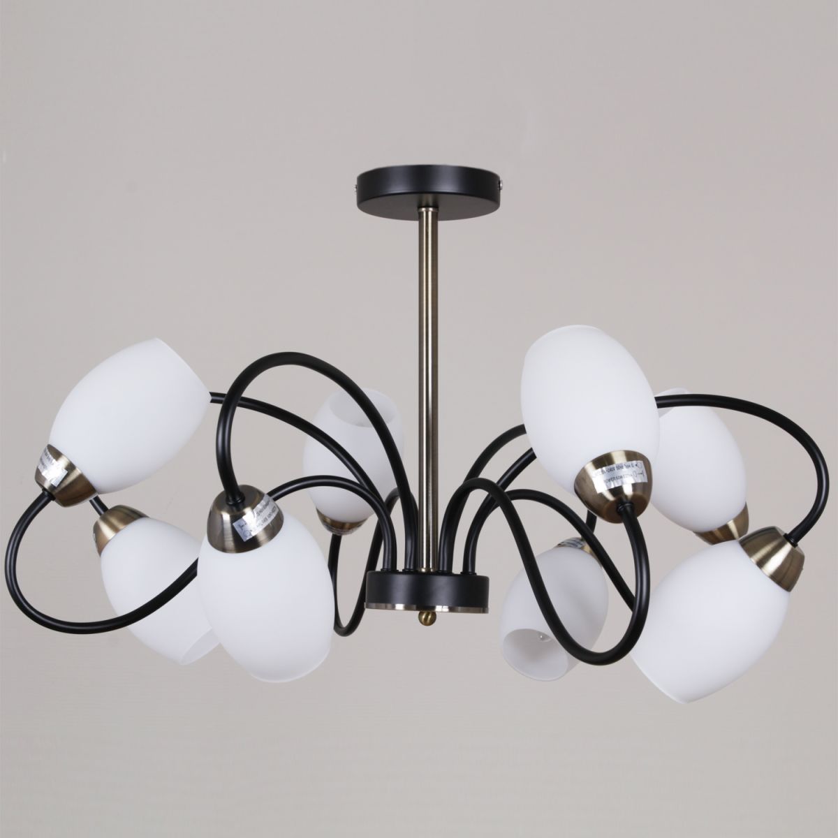 люстра на штанге reluce 01270-0.3-08b bk+ab