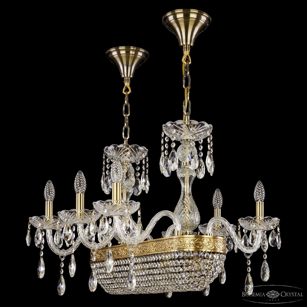 подвесная люстра bohemia ivele crystal 1452/6/195/600 fp
