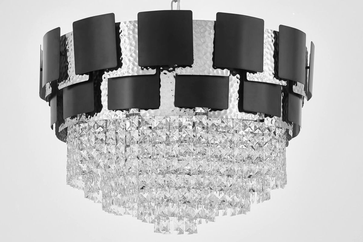 подвесная люстра lumina deco ldp 7045-600 bk+chr