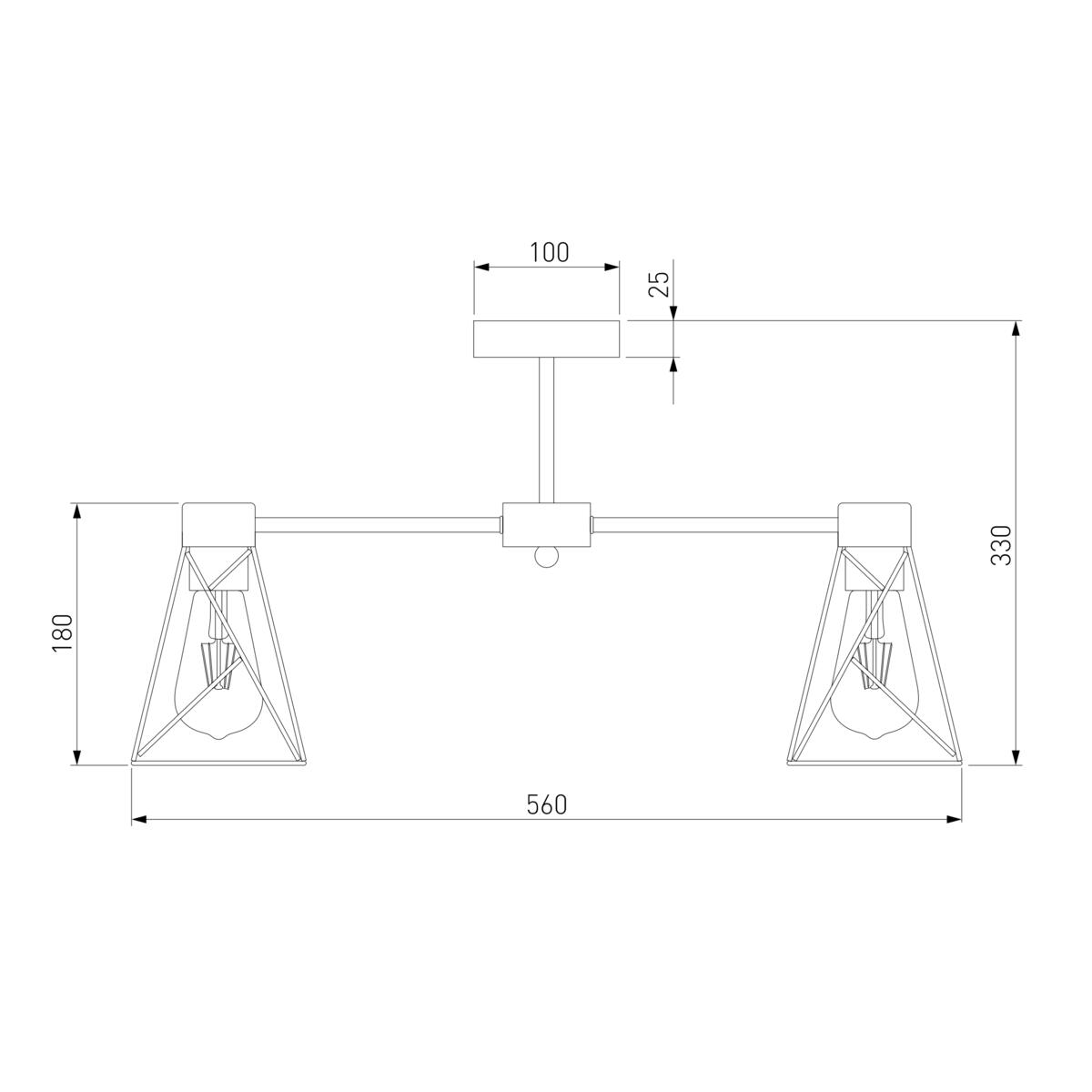 потолочная люстра eurosvet trappola 70107/5 черный