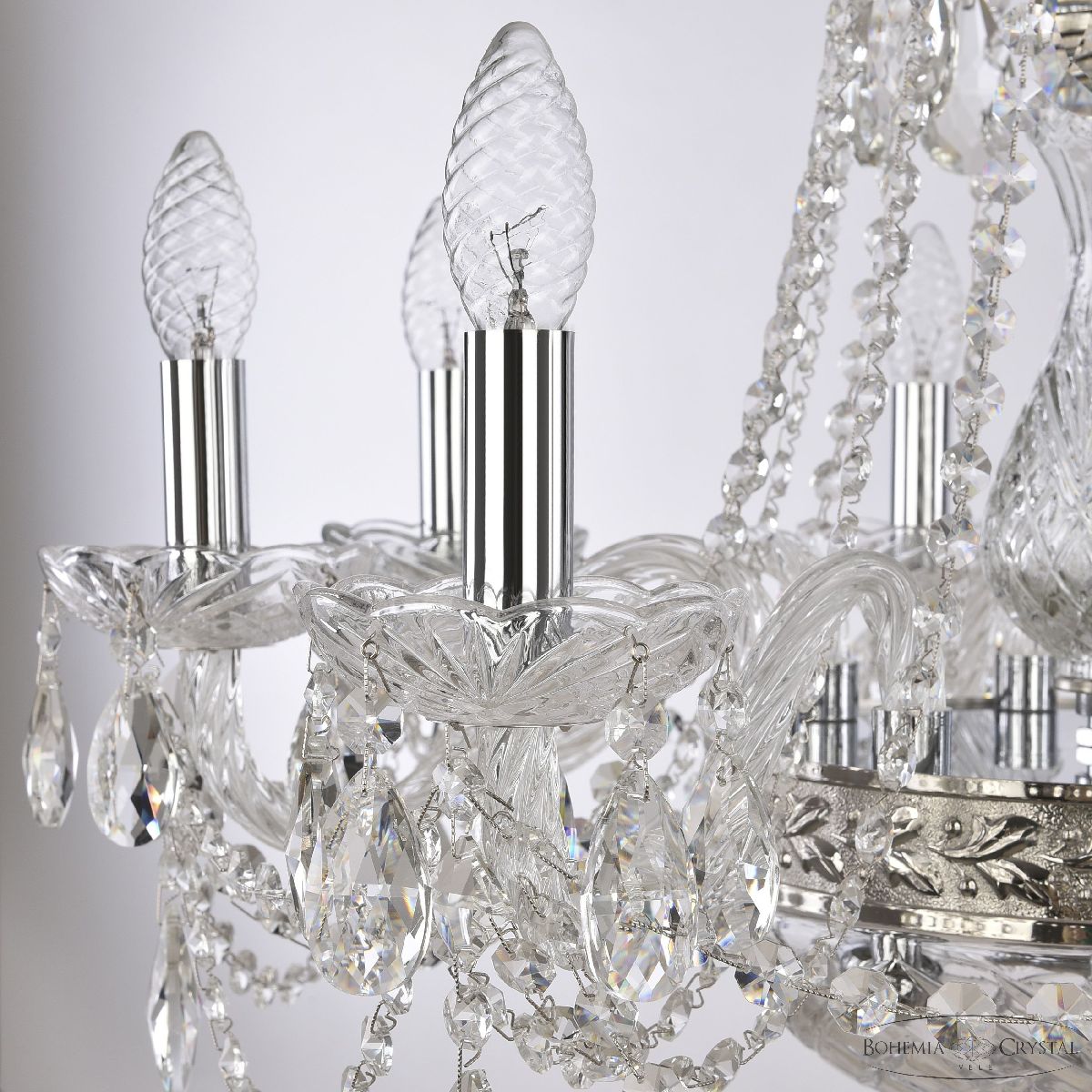 подвесная люстра bohemia ivele crystal 1451/8/160/250 ni