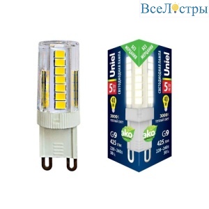 LED-JCD-5W/3000K/G9/CL GLZ09TR картон