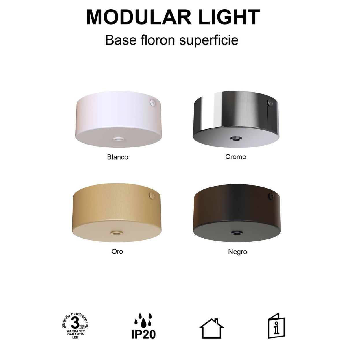 основание потолочное 1l mantra modular light florones 9356