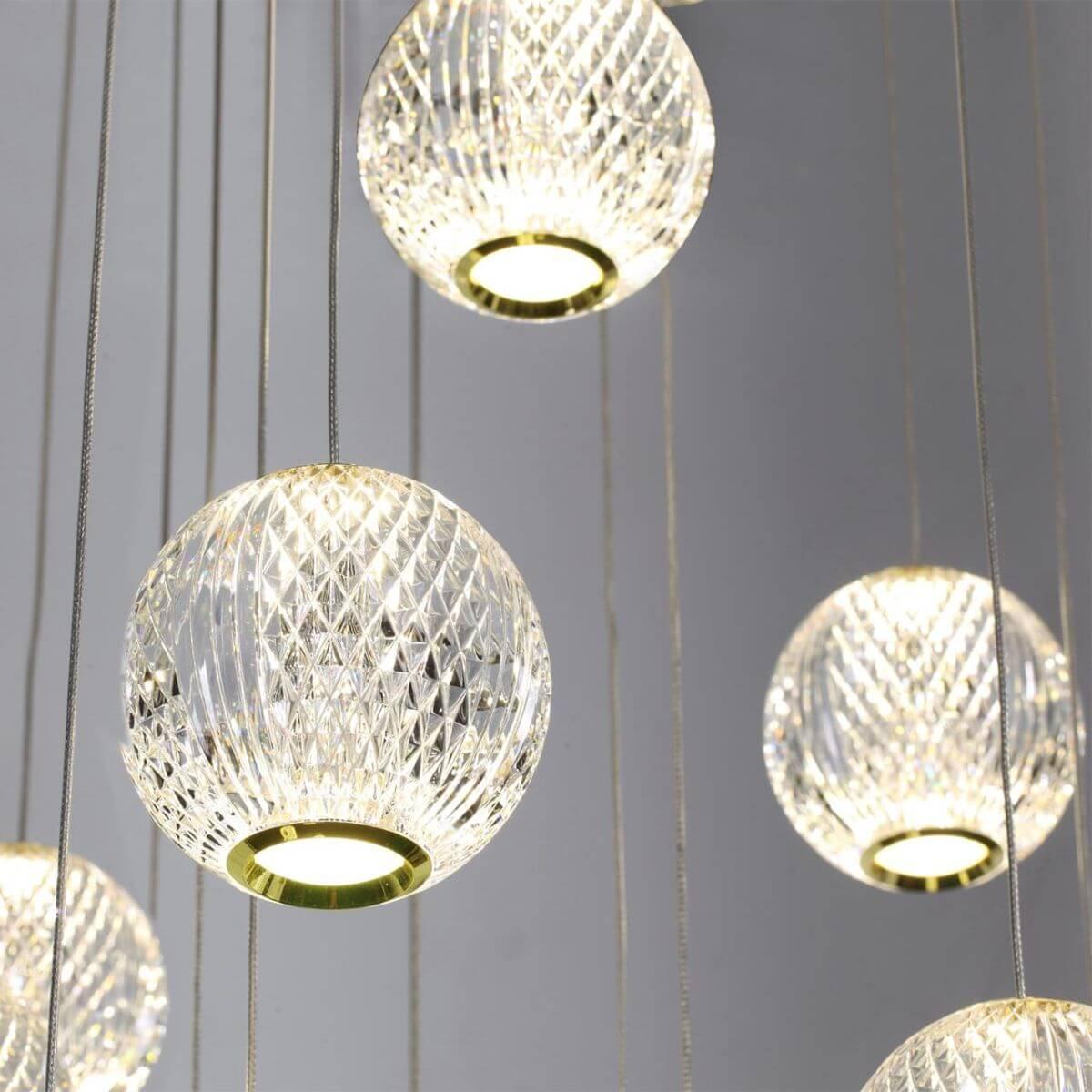подвесная светодиодная люстра odeon light crystal 5008/120l